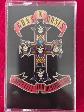 VINTAGE 1987, GUNS N ROSES, APPETITE FOR DESTRUCTION CASSETTE!!!